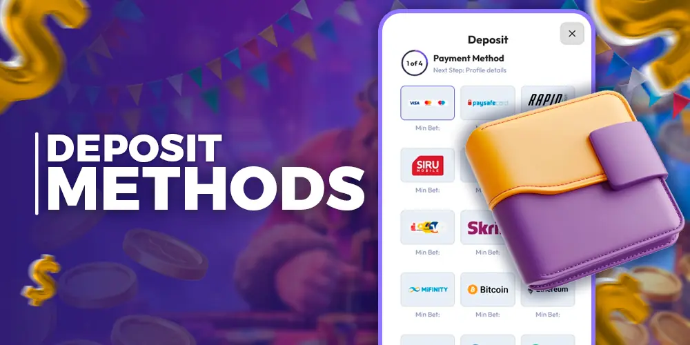 Deposit options for Canada.