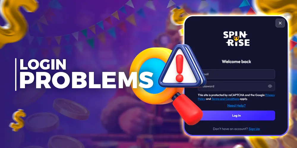 Problems logging into your account.